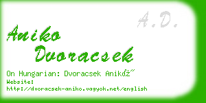 aniko dvoracsek business card